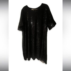 3X Addition Elle Black Sequined Dress - NWT